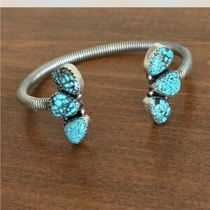 Number 8 Turquoise Crescent cuff